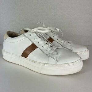 AiciBerllucci White Leather Casual Platform Sneakers ZOY1 women’s 40 approx 10B